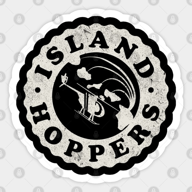 Island Hoppers Worn Sticker by Alema Art